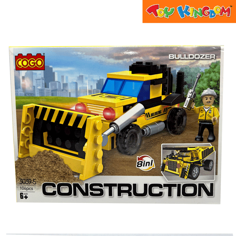 Cogo Construction Bulldozer 8-in-1 Building Blocks