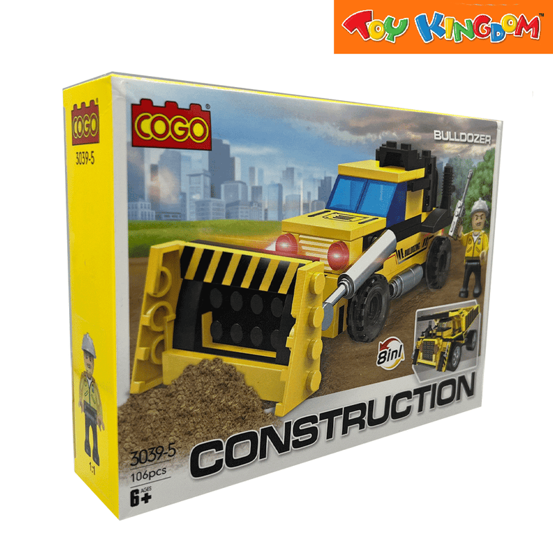 Cogo Construction Bulldozer 8-in-1 Building Blocks