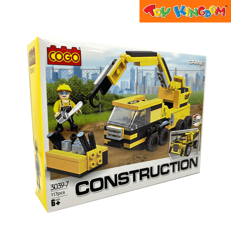 Cogo Construction Crane Building Blocks