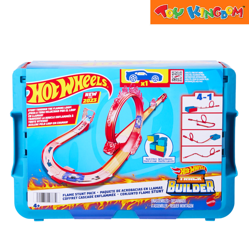 Hot Wheels Track Builder Fire-themed Stunt Pack Playset